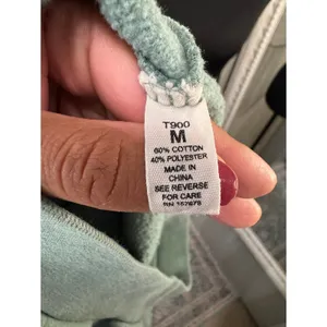 Sage Green Crewneck Sweatshirt Oversized Pullover Top Women Medium thumbnail 9
