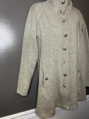 Kuhl Jacket Womens XL Gray Fleece Button Front Collared Mid Length Casual thumbnail 3