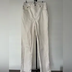 Abercrombie & Fitch The 90’s Straight Ultra High Rise Curve Love 10‎ Long Cream thumbnail 5