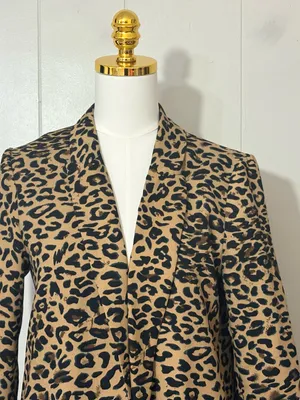 ASTR The Label Leopard Print Boyfriend Blazer Animal Print Size M thumbnail 3