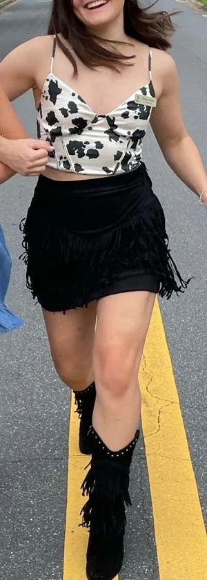 Francesca's Western Fringe skirt thumbnail 8