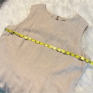 Bice by Sag Harbor Beige Linen Blend Dress Woman’s Size Large Sleeveless Neutral thumbnail 5
