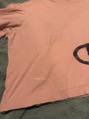 Champion Pink Crop Tee Logo Graphic Short Sleeve Size Medium thumbnail 8