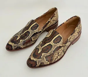 MADEWELL The Frances Loafer Snake Embossed Leather Snakeskin Shoes Size 8.5 thumbnail 1
