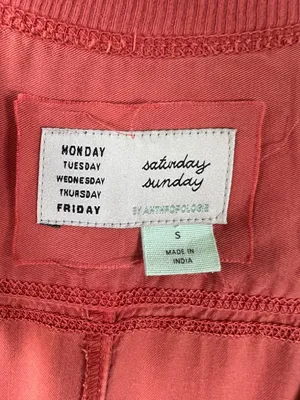 Anthropologie Saturday Sunday Ilene Button Front Jumpsuit Orange Pockets Fall Sm thumbnail 4