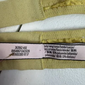 Victoria's‎ Secret S Small Bralette Bra Lace Strapless Unlined Wireless Yellow thumbnail 11