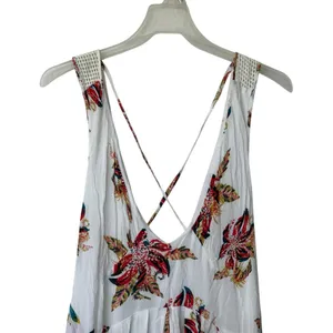 FREE PEOPLE Thought I Was Dreaming Floral Mini Dress Ivory halter L thumbnail 11