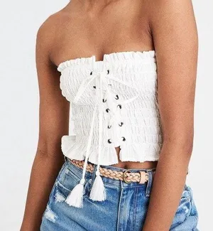 Princess Polly Smocked Tube Top thumbnail 1