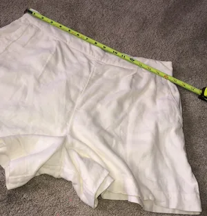Abercrombie Cream Linen Shorts Large thumbnail 5