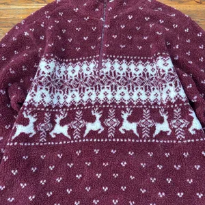 Cherokee Fleece Half zip Christmas sweater thumbnail 2