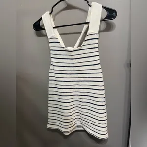 Madewell Texture‎ & Thread Striped Bow-Back Tank Top. Size Small thumbnail 3
