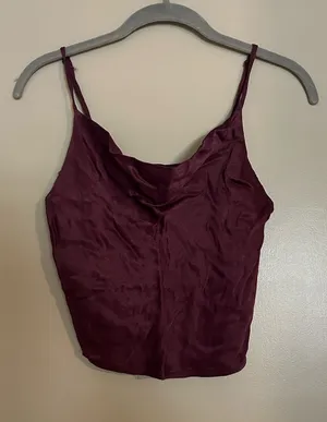 Zara Cowl Neck Satin Tank thumbnail 1