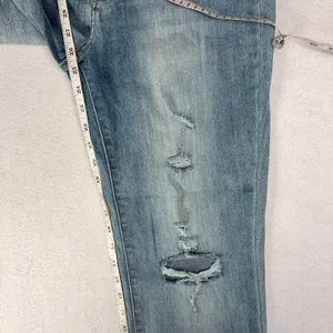 Flying Monkey Distressed Straight Leg Jeans Women's 30 High Rise Raw Hem euc thumbnail 6