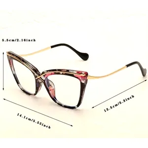 Chic Elegant Gold Detailed Clear Lens Black Frame Glasses thumbnail 9