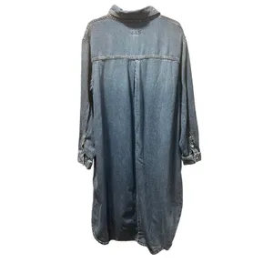 Ava & Viv Plus Size 1X Denim Shirt Dress Belted Button Front Midi thumbnail 6