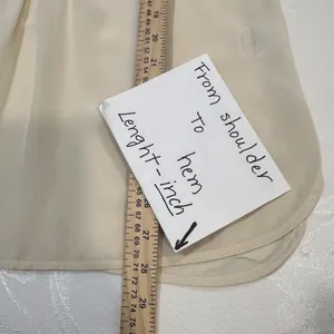 Tory Burch Size-8 Silk Embellished Blouse 3/4 Sleeve‎ Top Ivory thumbnail 4
