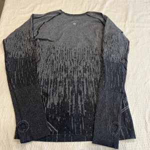 Lululemon Run: Swiftly Tech Long Sleeve Crew Heathered Deep Navy size 4/6 women thumbnail 3