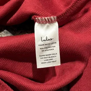 Lulus Womens Bodysuit Mockneck Long Sleeve Ribbed Red Size Medium EA thumbnail 3
