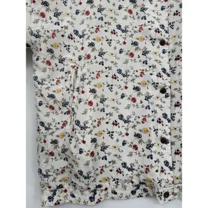 Cherokee Floral Print Utility Jacket Womens Medium Cotton Snap Front Cottagecore thumbnail 5