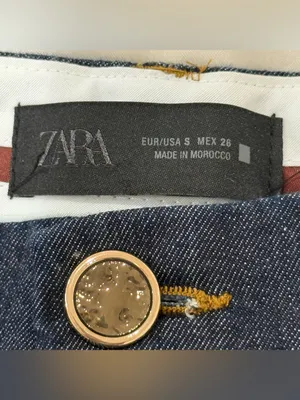 Zara Z1975 Bootcut Denim Pants Jeans Small Dark Wash Minimal Boho Western Chic thumbnail 10