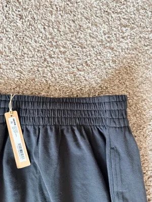 Skims cotton jersey wide leg pants woman's size small relaxed fit in soot NWT thumbnail 6