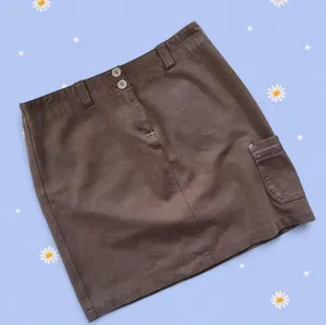Vintage Y2K utility mini skirt coastal indie sleaze cargo mini skirt size XL 🤎 thumbnail 1
