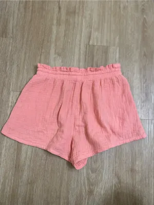 UGG Coral Pink High-Waist Drawstring Lounge Shorts thumbnail 2