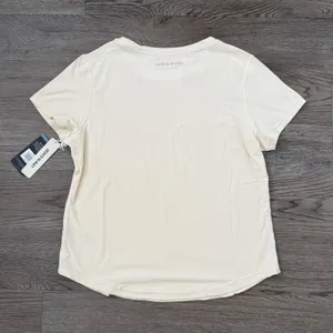 Life Is Good Active Disney Mickey Mouse Howdy Graphic Tee Women's L NWT Cream thumbnail 3