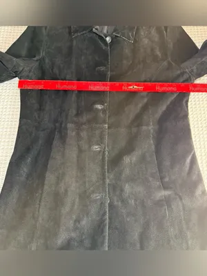 Leather Limited Suede Trench Coat Womens XL Black Western Cowgirl Classic Boho thumbnail 3