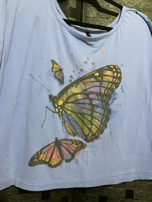 Hybrid Apparel XL PURPLE OVERSIZED BOXY CROP TOP BUTTERFLY GROW EVOLVE TRANSFORM thumbnail 5