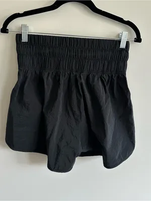 Champion Black High-Waist Athletic Shorts with Drawcord thumbnail 5