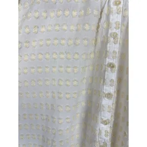 Anthropologie Pilcro Tavi Textured Blouse S Button Down Ivory Boho thumbnail 5