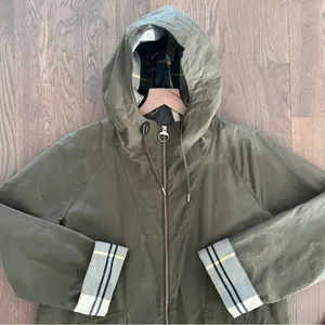 Barbour Keldy Water Resistant Showerproof Tartan Gold Jacket Dusky Green US 8 thumbnail 3