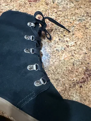 American Eagle 100% Genuine Cow Suede Black Sneaker Boots Sherpa Lined Size 9 thumbnail 8