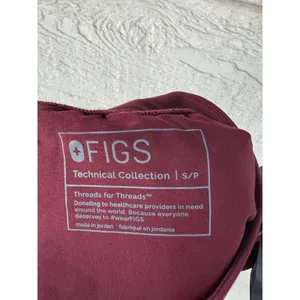 FIGS Yola High Waisted Skinny Scrub Pants Burgundy Size Small Petite NWT 1000209 thumbnail 5