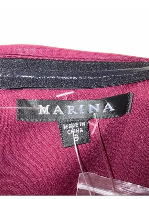 NWT MARINA Sz 6 Wine Chiffon formal/bridesmaid Dress thumbnail 2