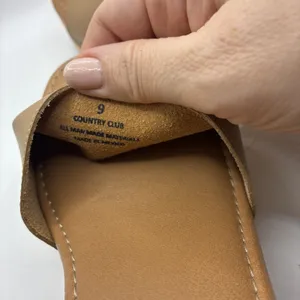 Hey Girl by Corkys Country Club Heels Women’s Tan Sandals Size 9 Platform thumbnail 5