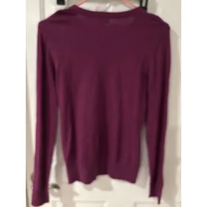Merona Purple Argyle Long Sleeve‎ Sweater, Size Small, Classic Knit Top thumbnail 4