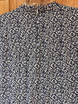 Derek Lam 10 Crosby Long Sleeve Mock Neck Blue Floral Print Mini Dress Size 6 thumbnail 7