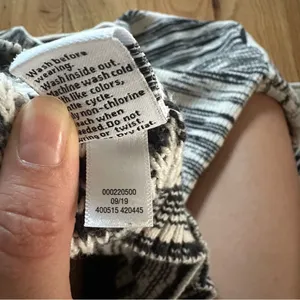 American Eagle Outfitters Black and White Cowl Neck Sweater thumbnail 5