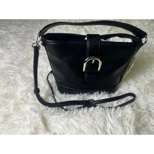 No Boundaries Moto Bucket Bag Black Convertible Crossbody Shoulder Purse NWT thumbnail 2