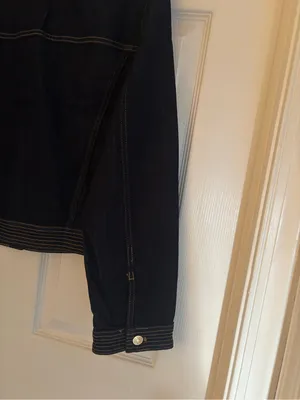 Chico's Denim Jean Jacket with Contrast Stitching Size: L thumbnail 3