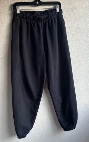 Cozy Fleece Jogger Pants Black Size M thumbnail 1