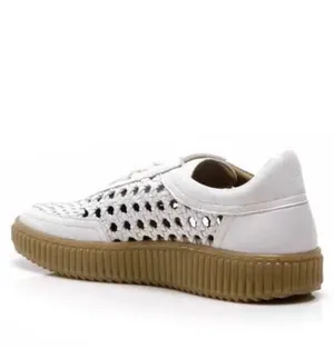 Free People Wimberly White Woven Sneakers with Gum Sole New w/ Box 8.5 thumbnail 11