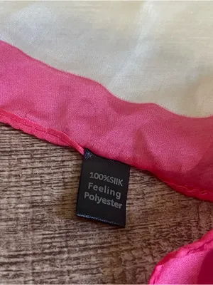 Floral Square Silk Feel Scarf Pink thumbnail 2