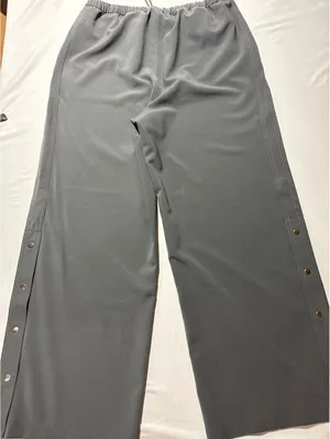 Athleta Gray Wide-Leg Snap Button Pants Large - Comfy & Chic thumbnail 7
