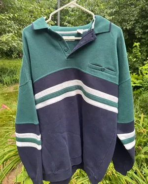 Original Penguin Men’s Striped rugby Polo sweatshirt thumbnail 1