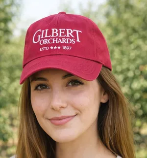 Gilbert Orchards Women's Red Baseball Cap thumbnail 1