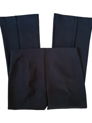 The Margot Kick-Flare Cropped Pants by Maeve Sz M Black Stretch Knit thumbnail 6