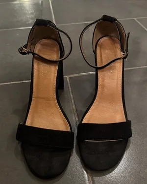 Lulu's Classic Black Ankle Strap Heels thumbnail 1